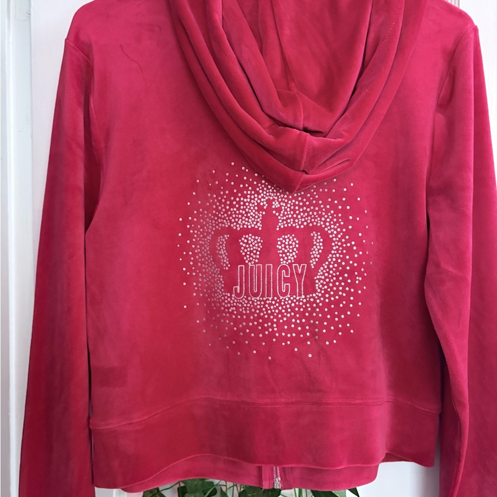 Juicy Couture Vibrant Red Velour Hoodie